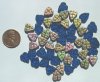 50 10mm Matte Blue AB Leaf